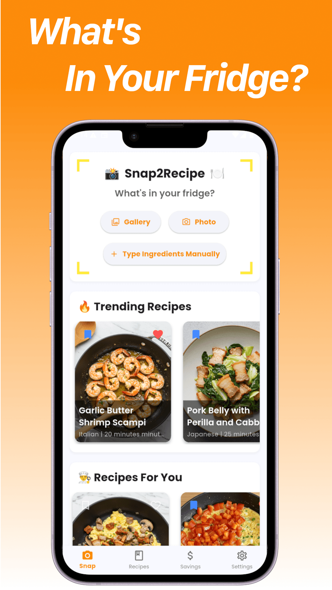 Snap2Recipe Screenshot 1